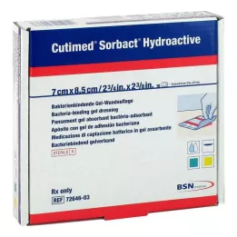 CUTIMED Κομπρέσες Sorbact Hydroactive 7x8,5 cm, 10 τεμάχια