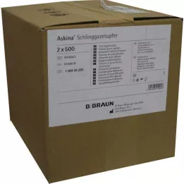 ASKINA Πατσαβούρα γάζας, μεγέθους δαμάσκηνου, μη αποστειρωμένη, 2X500 τεμ