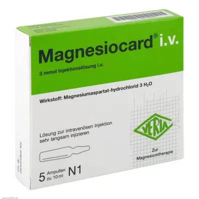 MAGNESIOCARD i.v. ενέσιμο διάλυμα, 5X10 ml MAGNESIOCARD i.v. ενέσιμο διάλυμα, 5X10 ml