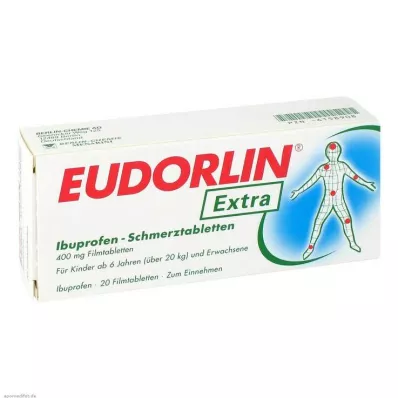 EUDORLIN επιπλέον δισκία ιβουπροφαίνης για τον πόνο, 20 τεμάχια