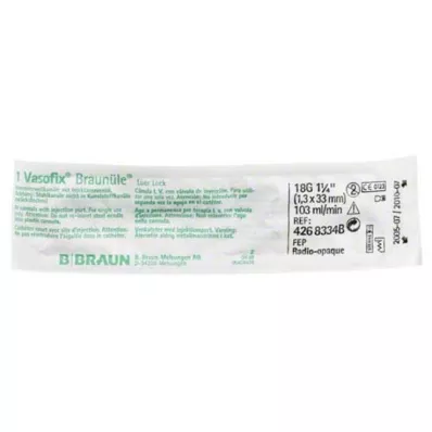 VASOFIX Καφέ βελόνα 18 G 33 mm πράσινη/λευκή, 1 τεμάχιο