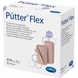 PÜTTER Επίδεσμος Flex Duo 8/10 cmx5 m, 2 τεμ