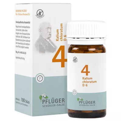 BIOCHEMIE Pflüger 4 Potassium chloratum D 6 δισκία, 100 κάψουλες
