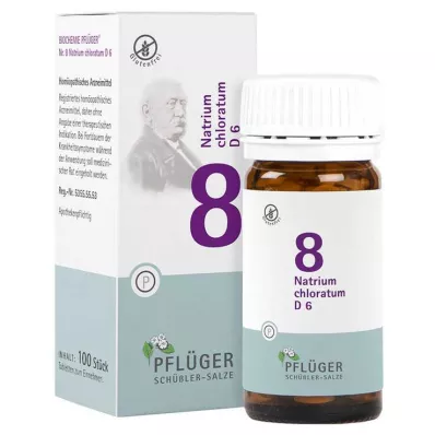 BIOCHEMIE Pflüger 8 Natrium chloratum D 6 δισκία, 100 τεμάχια