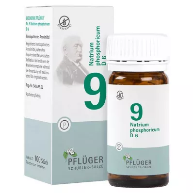 BIOCHEMIE Pflüger 9 Natrium phosphoricum D 6 δισκία, 100 τεμάχια BIOCHEMIE Pflüger 9 Natrium phosphoricum D 6 δισκία, 100 τεμάχια