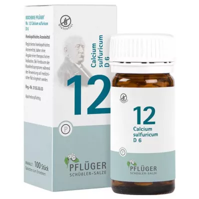 BIOCHEMIE Pflüger 12 Calcium sulphuricum D 6 δισκία, 100 τεμάχια
