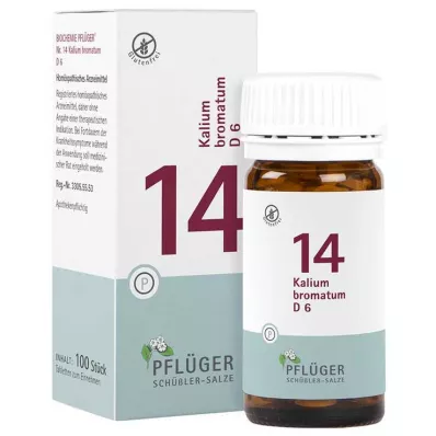 Biochemistry Pflueger 14 potassium bromat.D 6 ταμπλέτες, 100 τεμ Biochemistry Pflueger 14 potassium bromat.D 6 ταμπλέτες, 100 τεμ