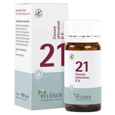 Biochemistry Pflueger 21 Zincum chloratum D 6 ταμπλέτες, 100 τεμ