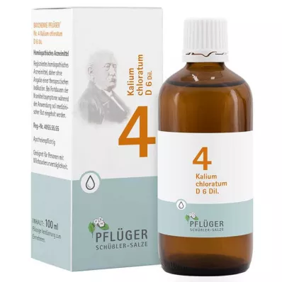 Biochemistry Pflueger 4 Potassium chloratum D 6 σταγόνες, 100 ml