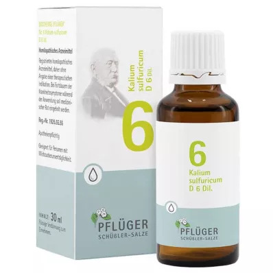 Biochemistry Pflueger 6 Kalium sulfuricum D 6 σταγόνες, 30 ml