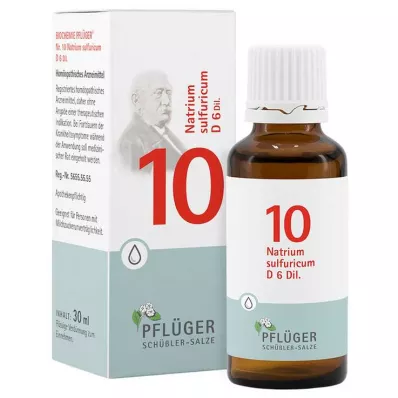 BIOCHEMIE Pflüger 10 Natrium sulfuricum D 6 στάγδην, 30 ml