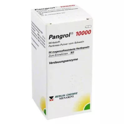 Pangrol 10000 σκληρές κάψουλες με γαστροανθεκτικό επικαλυμμένο δέρμα, 50 τεμάχια