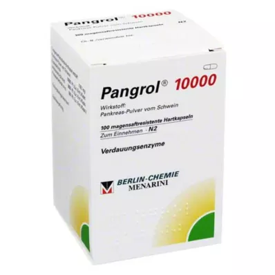 PANGROL 10.000 Σκληρές κάψουλες με εντερική επικάλυψη, 100 τεμάχια