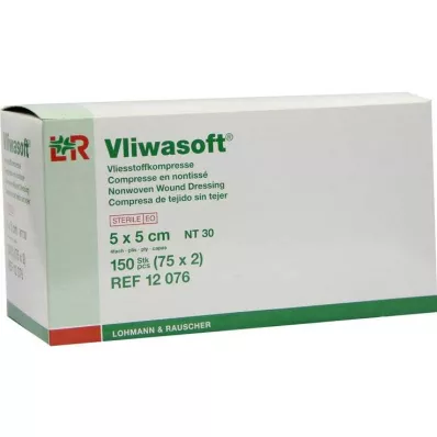 VLIWASOFT Μη υφασμένα επιθέματα 5x5 cm αποστειρωμένα 4l, 150 τεμάχια