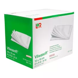 VLIWASOFT Μη υφασμένα επιθέματα 10x10 cm αποστειρωμένα 4l, 150 τεμάχια