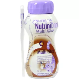 NUTRINIDRINK MultiFibre με γεύση σοκολάτας, 200 ml