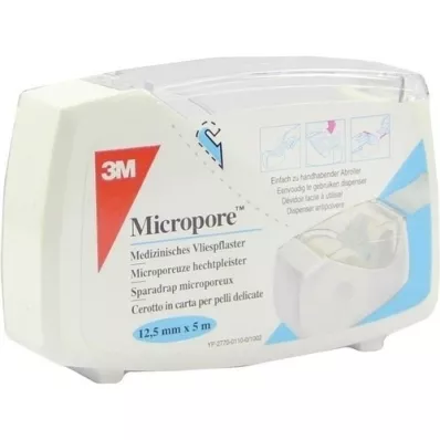 MICROPORE Φλις μπάλωμα 1,25 cmx5 w.Abr.1530NP-0SD, 1 τεμ