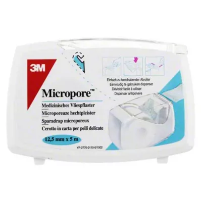 MICROPORE Φλις μπάλωμα 1,25 cmx5 w.Abr.1530NP-0SD, 1 τεμ