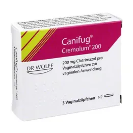 CANIFUG Κολπικά υπόθετα Cremolum 200, 3 τεμάχια