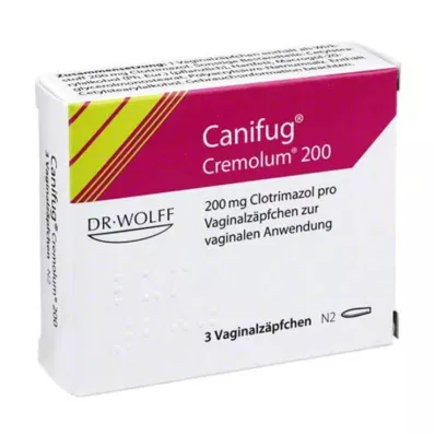 CANIFUG Κολπικά υπόθετα Cremolum 200, 3 τεμάχια