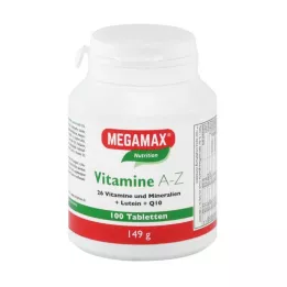 MEGAMAX Βιταμίνες A-Z+Q10+ταμπλέτες λουτεΐνης, 100 κάψουλες