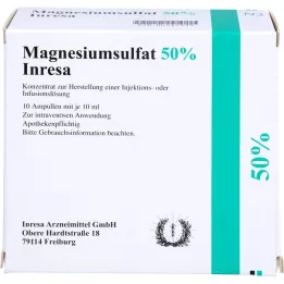 MAGNESIUMSULFAT 50% Inresa Conc.for Inj.-/Inf.L., 10X10 ml