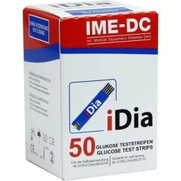 IDIA IME-DC Δοκιμαστικές ταινίες γλυκόζης αίματος, 50 τεμάχια