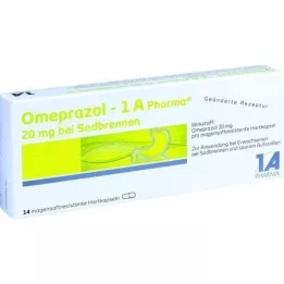 OMEPRAZOL-1A Pharma 20 mg για καούρα HKM, 14 τεμάχια