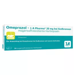 OMEPRAZOL-1A Pharma 20 mg για καούρα HKM, 14 τεμάχια