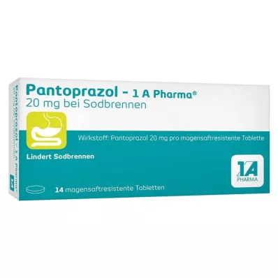 Παντοπραζόλη – 1 A Pharma® 20 mg για τη θεραπεία της καούρας, 14 τεμ