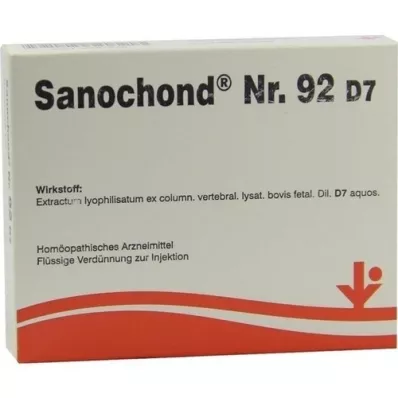 SANOCHOND No.92 D 7 αμπούλες, 5X2 ml