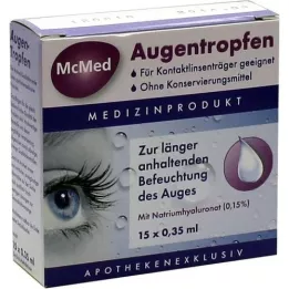 MCMED Πιπέτες για οφθαλμικές σταγόνες μιας δόσης, 15Χ0,35 ml