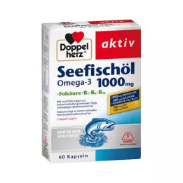DOPPELHERZ Θαλασσινό ιχθυέλαιο Ωμέγα-3 1.000 mg+Fols. κάψουλες, 60 τεμάχια