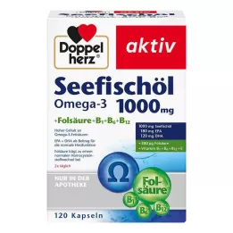 DOPPELHERZ Θαλασσινό ιχθυέλαιο Ωμέγα-3 1.000 mg+Fols.Caps., 120 κάψουλες