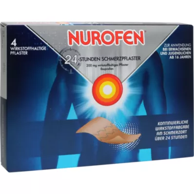 NUROFEN Επίδεσμοι 24ωρου πόνου 200 mg, 4 τεμάχια