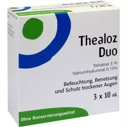 THEALOZ οφθαλμικές σταγόνες Duo, 3X10 ml