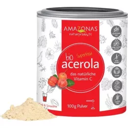 ACEROLA 100% καθαρή βιολογική φυσική βιταμίνη C σε σκόνη, 100 g