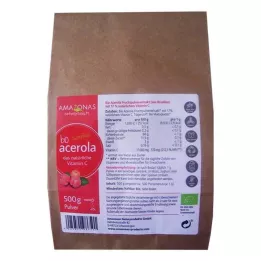 ACEROLA 100% καθαρή βιολογική φυσική βιταμίνη C σε σκόνη, 500 g
