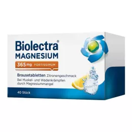 BIOLECTRA Μαγνήσιο 365 mg fortissimum lemon, 40 τεμάχια