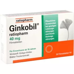 GINKOBIL-ratiopharm 40 mg επικαλυμμένα με λεπτό υμένιο δισκία, 30 τεμάχια