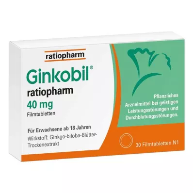 Ginkobil ratiopharm 40mg με Ginkgo biloba, 30 τεμ