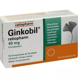 GINKOBIL-ratiopharm 40 mg επικαλυμμένα με λεπτό υμένιο δισκία, 120 τεμάχια