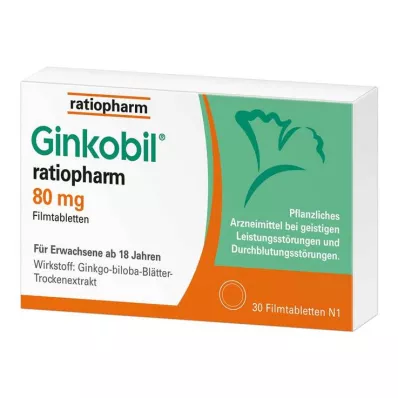 Ginkobil ratiopharm 80mg με Ginkgo biloba, 30 τεμ