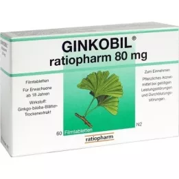 GINKOBIL-ratiopharm 80 mg επικαλυμμένα με λεπτό υμένιο δισκία, 60 τεμάχια