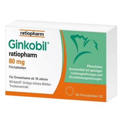 GINKOBIL-ratiopharm 80 mg επικαλυμμένα με λεπτό υμένιο δισκία, 60 τεμάχια