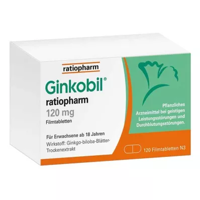 GINKOBIL-ratiopharm 120 mg επικαλυμμένα με λεπτό υμένιο δισκία, 120 τεμάχια