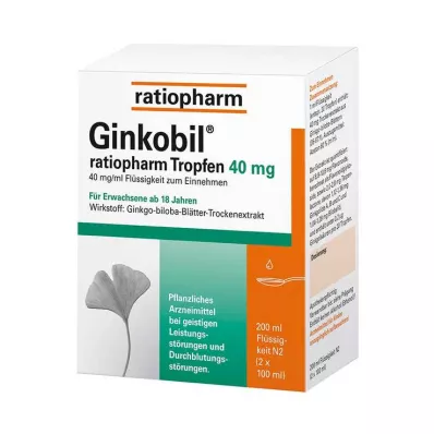 Ginkobil ratiopharm 40mg με σταγόνες Ginkgo biloba, 200 ml