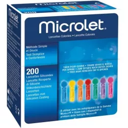 MICROLET Λαντσέτες χρωματιστές, 200 τεμάχια