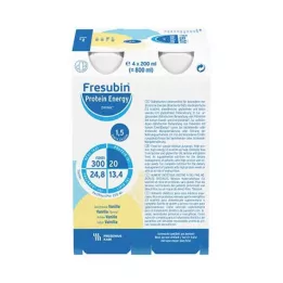 FRESUBIN PROTEIN Ενέργεια DRINK Φιάλη βανίλιας, 4X200 ml