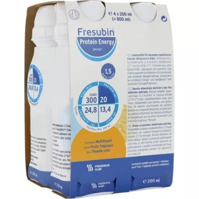 FRESUBIN PROTEIN Ενέργεια DRINK Multifruit Tr.Fl., 4X200 ml